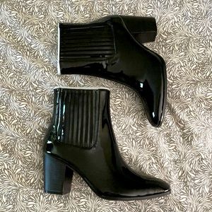 Lulu’s black patent boots